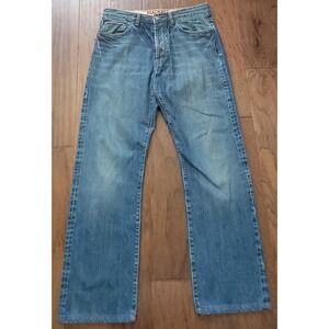 Hackett London‎ Men's Blue Straight Leg Button Fly Denim Jeans Sz 34x31